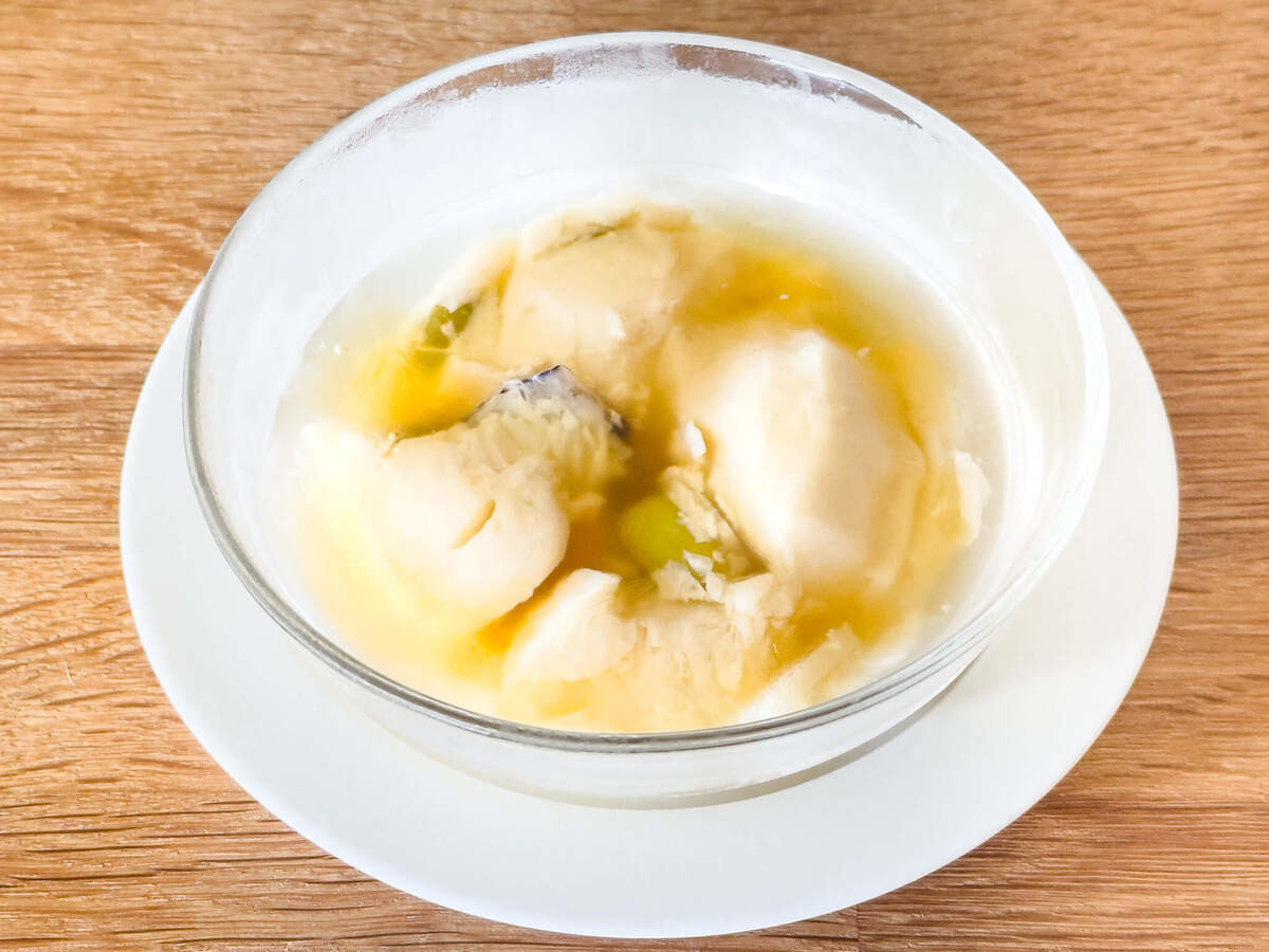 トップバリュのベストプライス「冷やし茶碗蒸し豆乳仕立て」