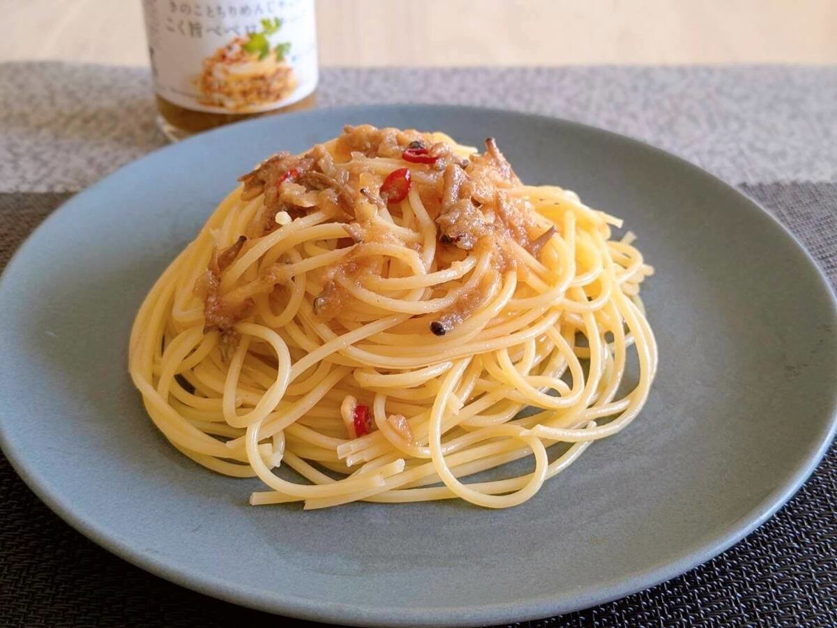 きのことちりめんじゃこのこく旨ペペロンチーノ