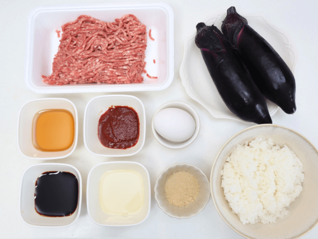 「ナスとひき肉の甘うまケチャップそぼろ丼」