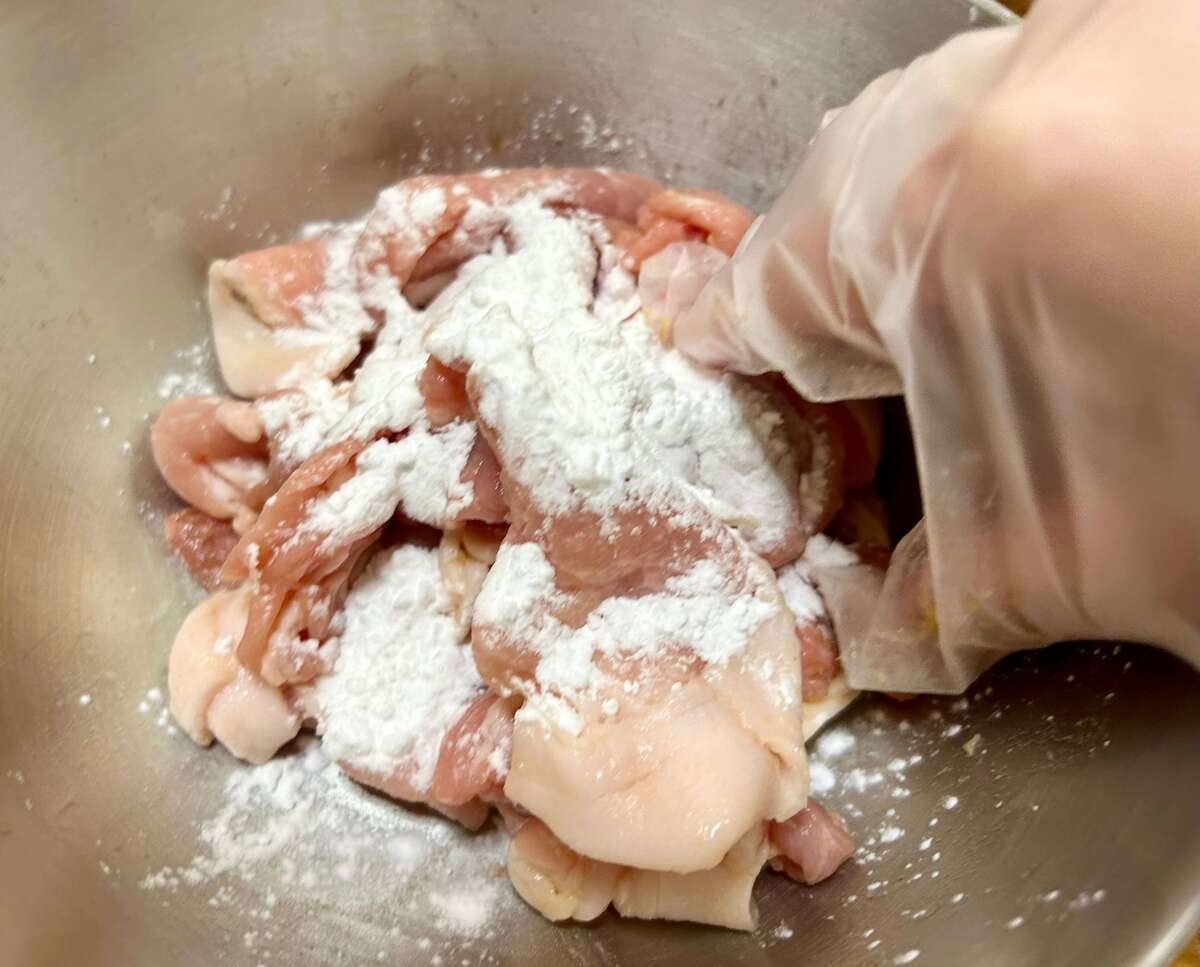 豚こまの照り焼きステーキ風