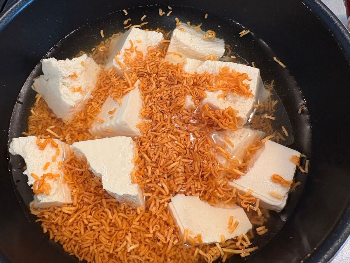 豆腐チキンラーメン