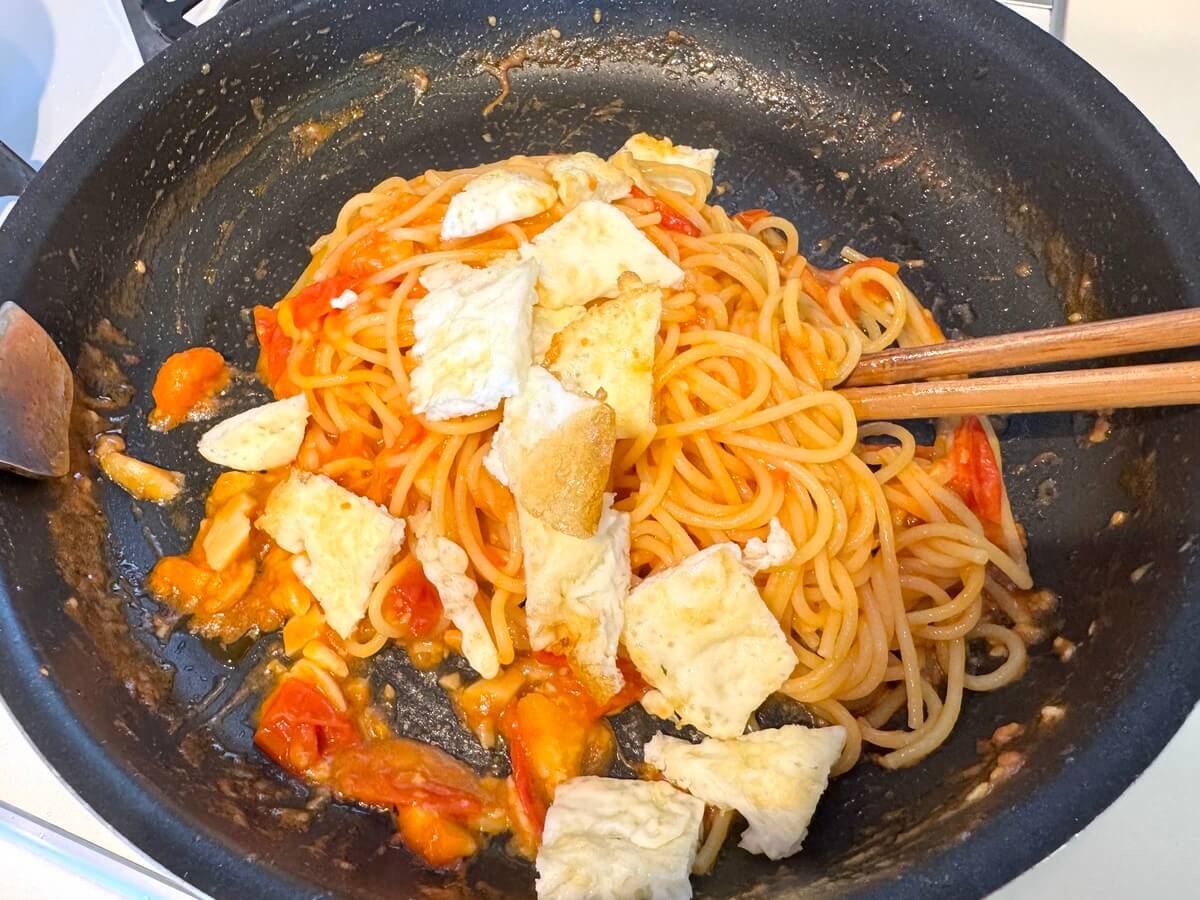 弓削啓太さん「トマトと卵のスパゲッティ」