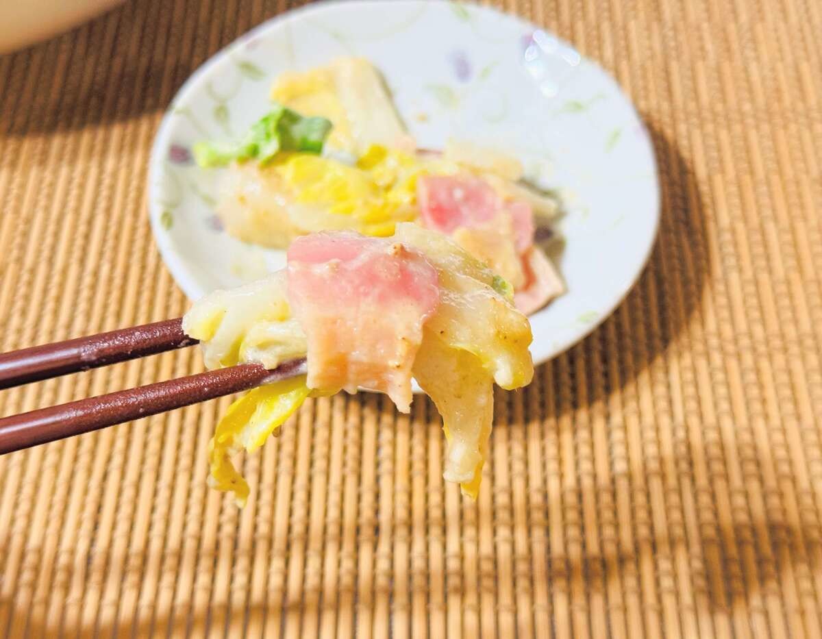 『餅と白菜の無限ホットサラダ』