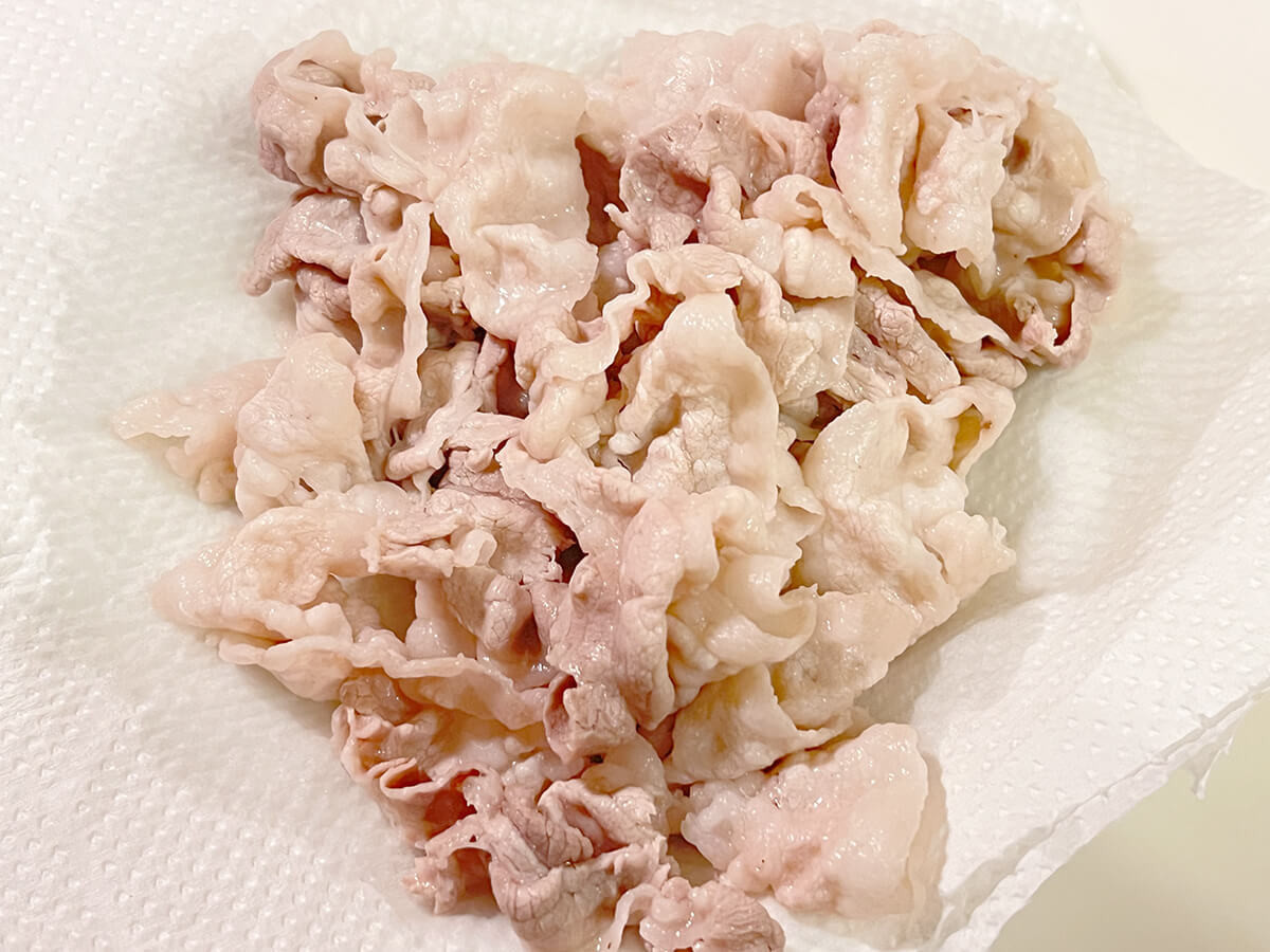 ひらひら大根と豚バラのさっと煮