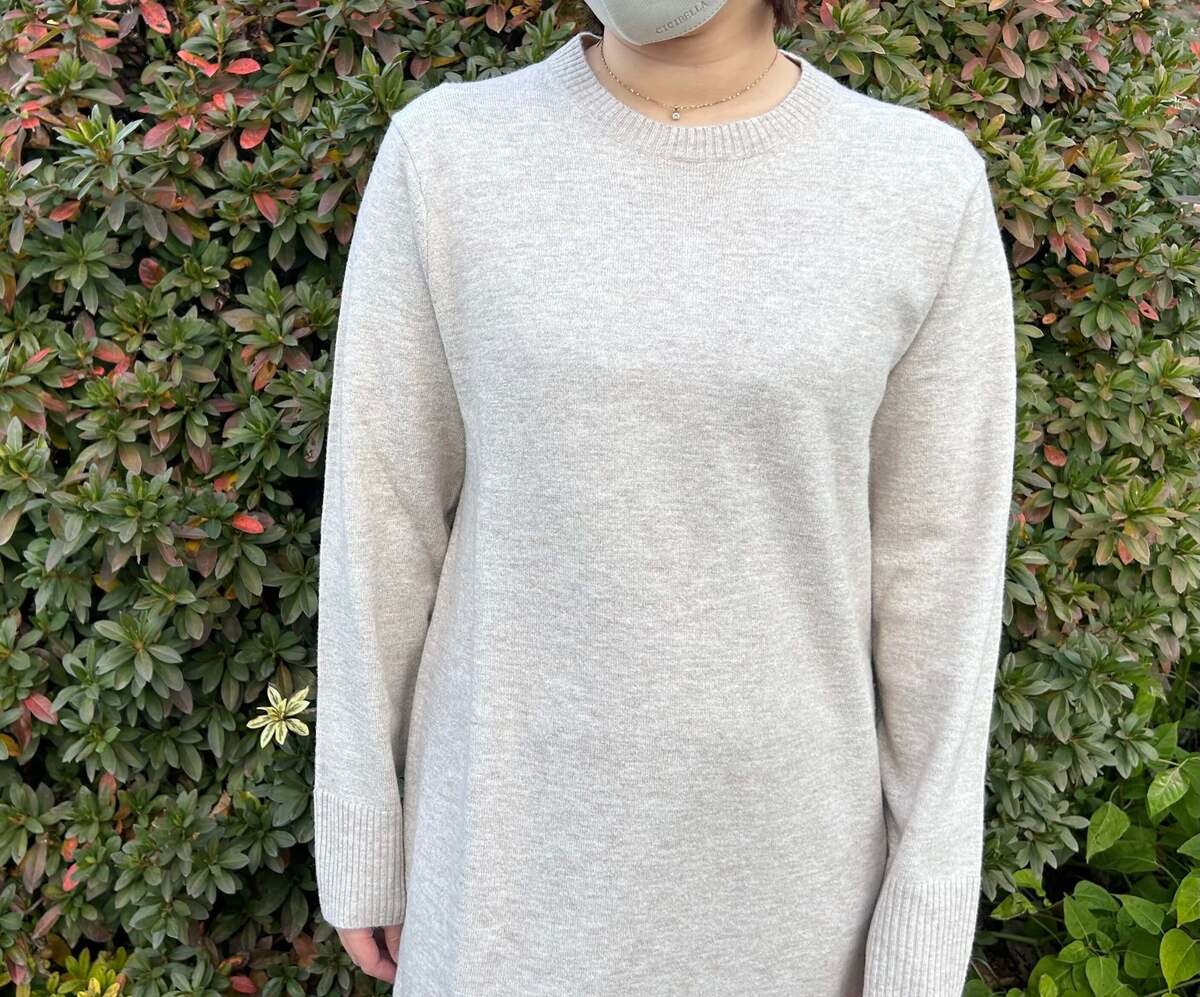 ユニクロ　スフレヤーンワンピース