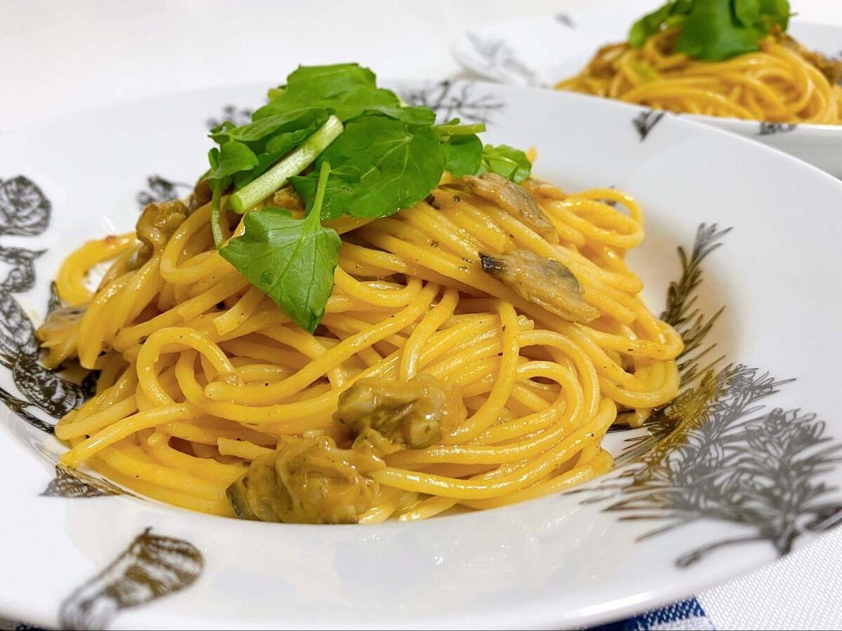 海老レモンソースとあさりの絶品パスタ
