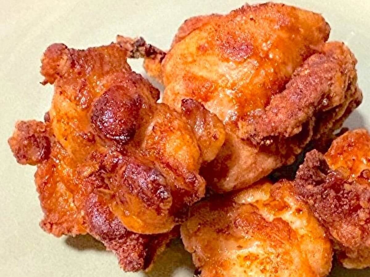 からあげの下味にうどんスープ