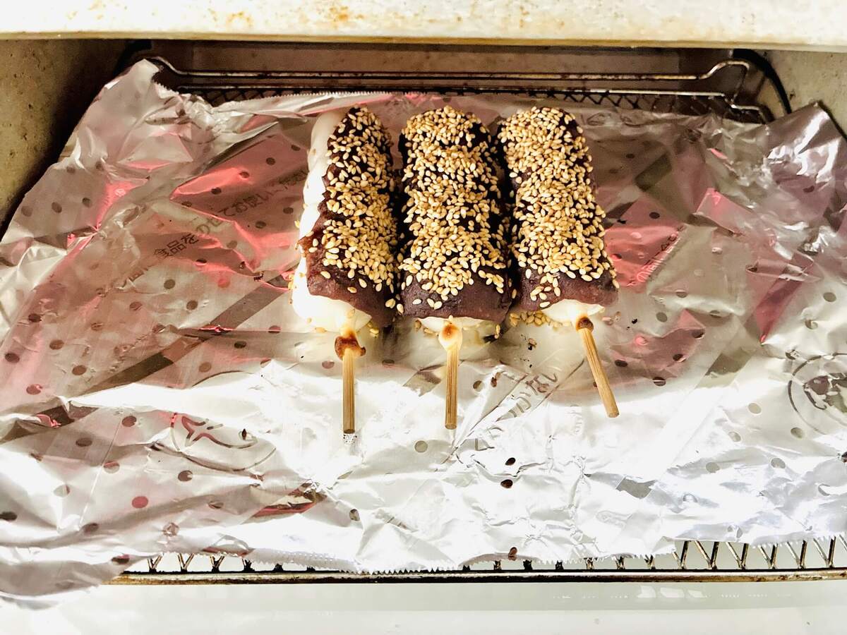 スーパーの串団子を「なんちゃってごま団子」にアレンジ